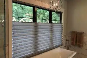 Grey bathroom Window shade