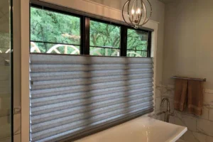 Grey bathroom Window shade
